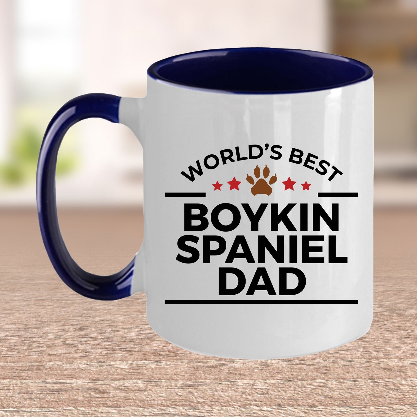 Boykin Spaniel World's Best Dog Dad Custom Ceramic Coffee Mug Father's Day Birthday - Mallard Moon Gift Shop