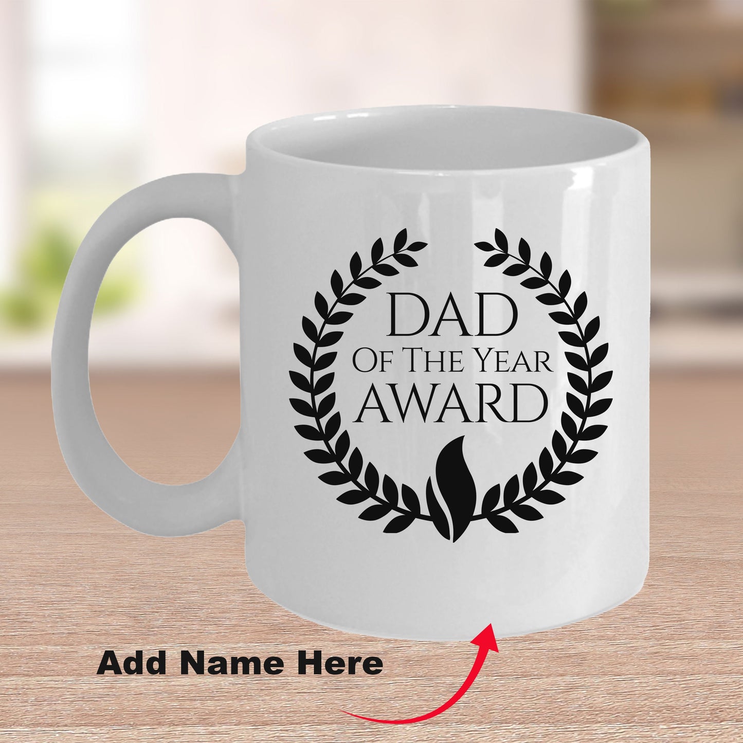 Dad of the Year Award Custom Ceramic Coffee mug Birthday Father's Day - Mallard Moon Gift Shop