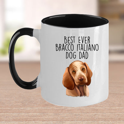 Best Ever Bracco Italiano Dog Dad Custom Ceramic Coffee Mug - Mallard Moon Gift Shop