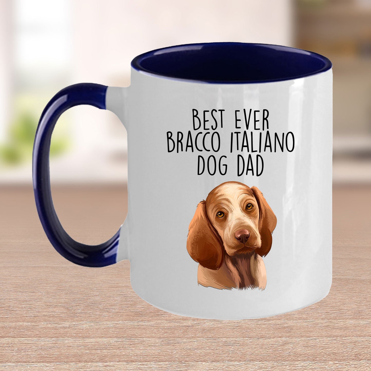 Best Ever Bracco Italiano Dog Dad Custom Ceramic Coffee Mug - Mallard Moon Gift Shop