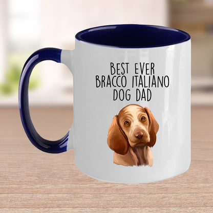 Best Ever Bracco Italiano Dog Dad Custom Ceramic Coffee Mug - Mallard Moon Gift Shop