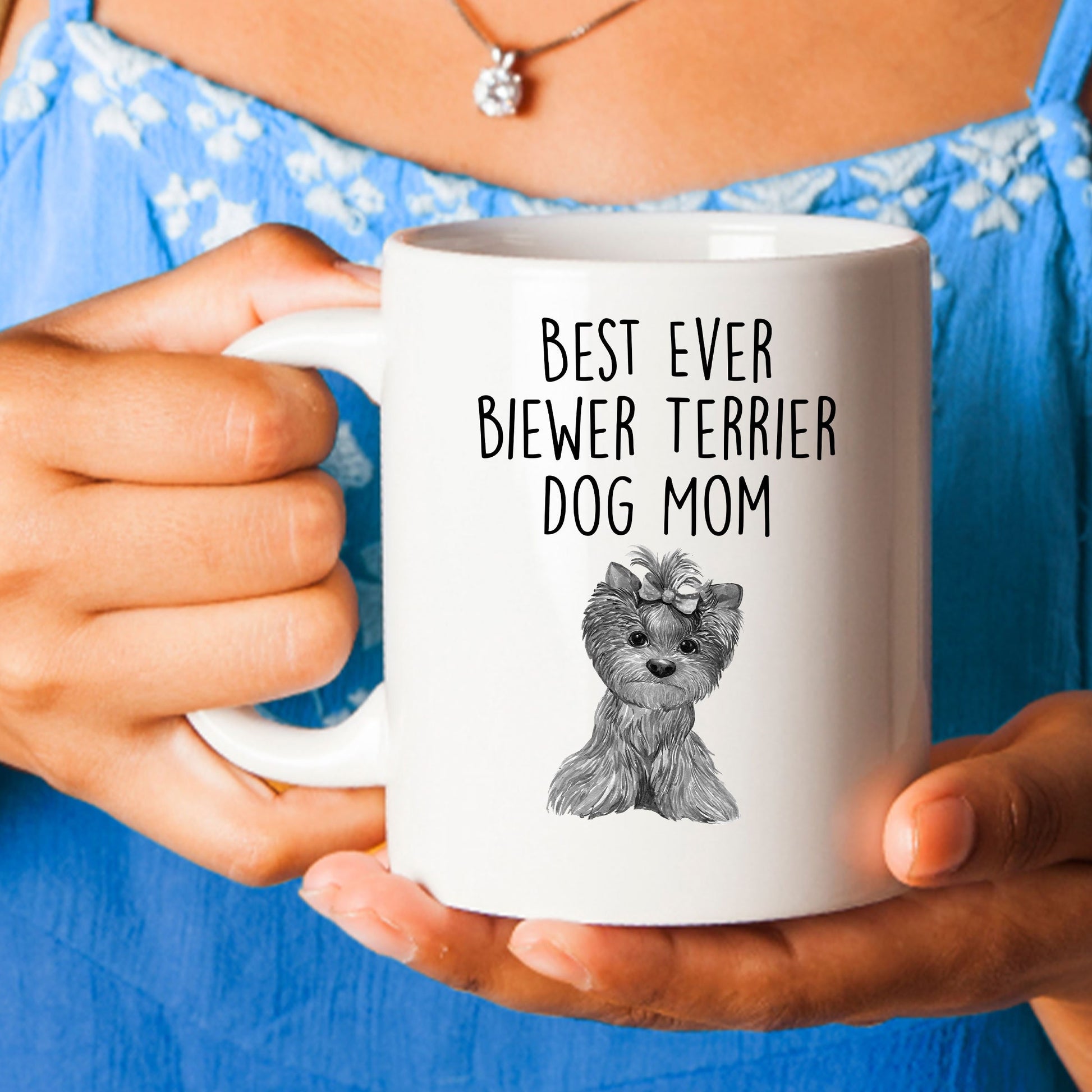 Best Ever Biewer Terrier Dog Mom Custom Funny Ceramic Coffee Mug - Mallard Moon Gift Shop