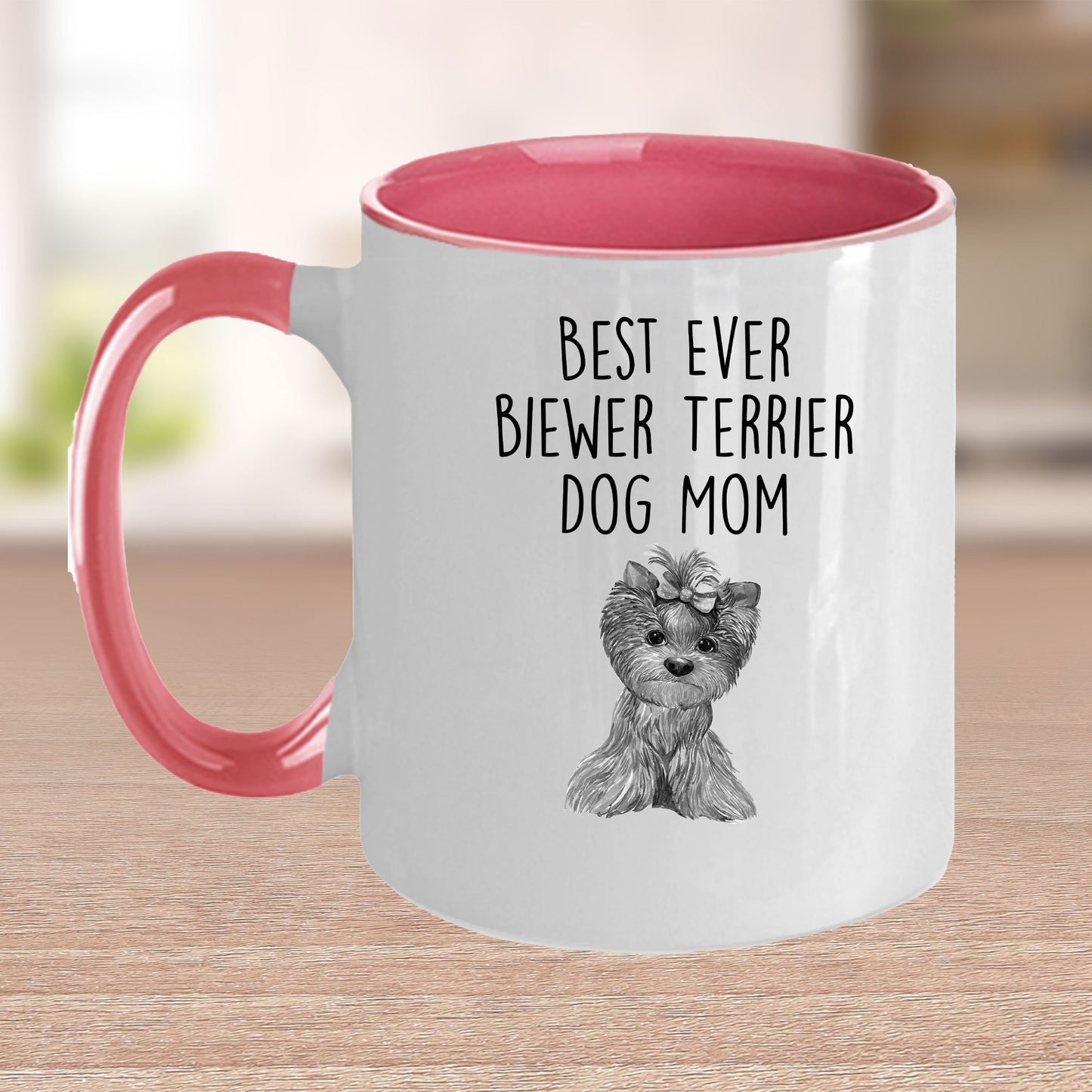 Best Ever Biewer Terrier Dog Mom Custom Funny Ceramic Coffee Mug - Mallard Moon Gift Shop