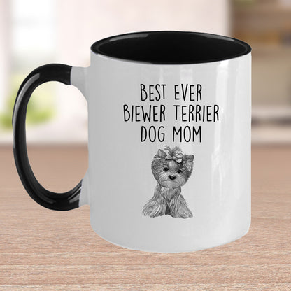 Best Ever Biewer Terrier Dog Mom Custom Funny Ceramic Coffee Mug - Mallard Moon Gift Shop