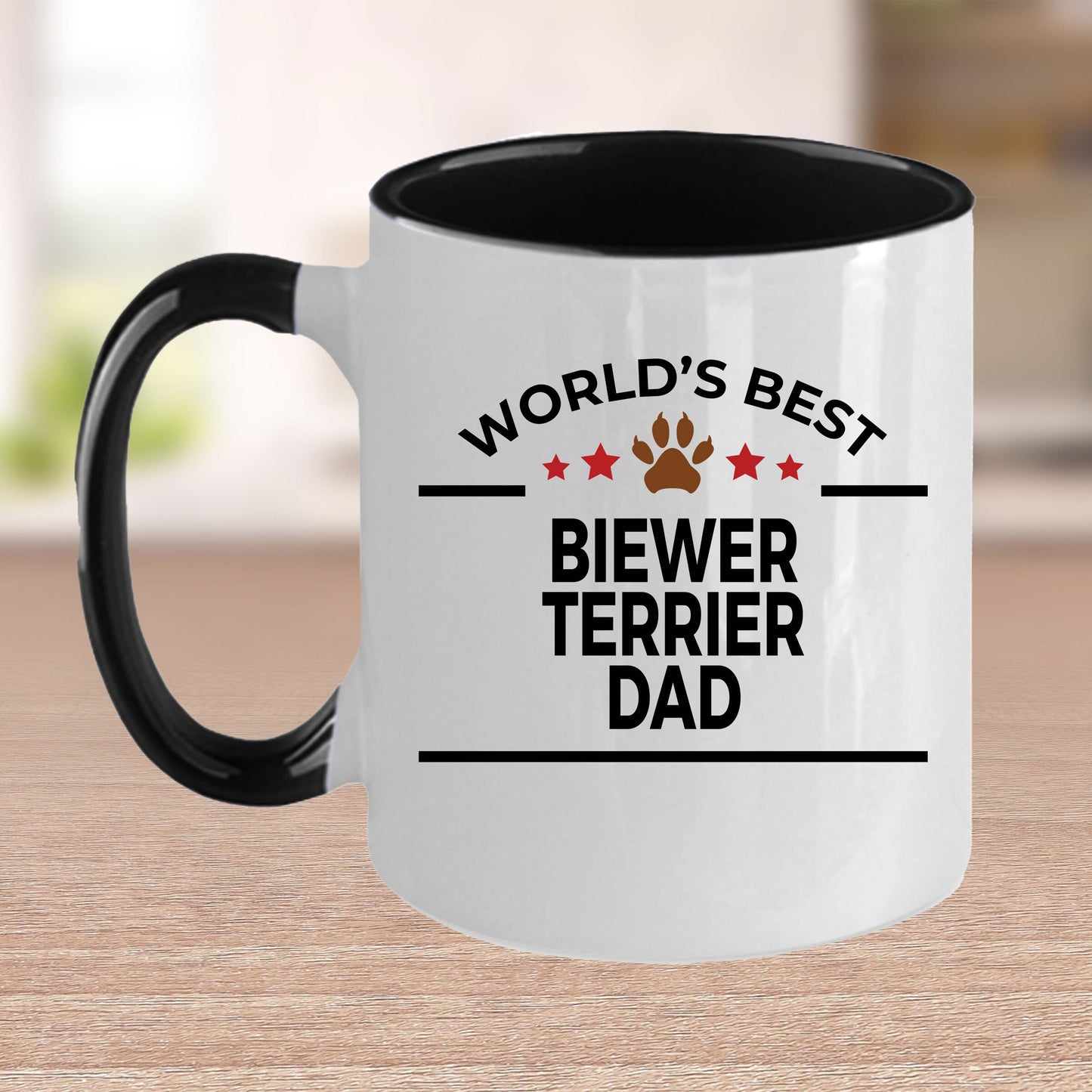 Biewer Terrier Dog Dad Mug Custom White Two-tone - Mallard Moon Gift Shop