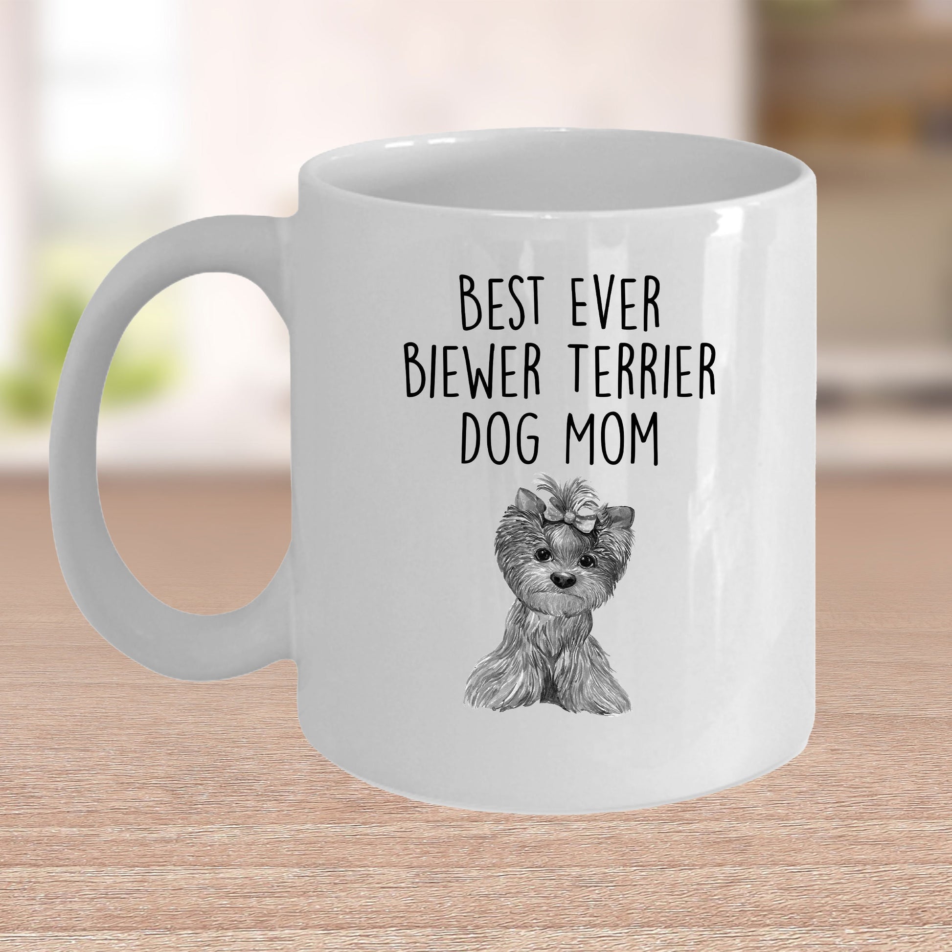 Best Ever Biewer Terrier Dog Mom Custom Funny Ceramic Coffee Mug - Mallard Moon Gift Shop