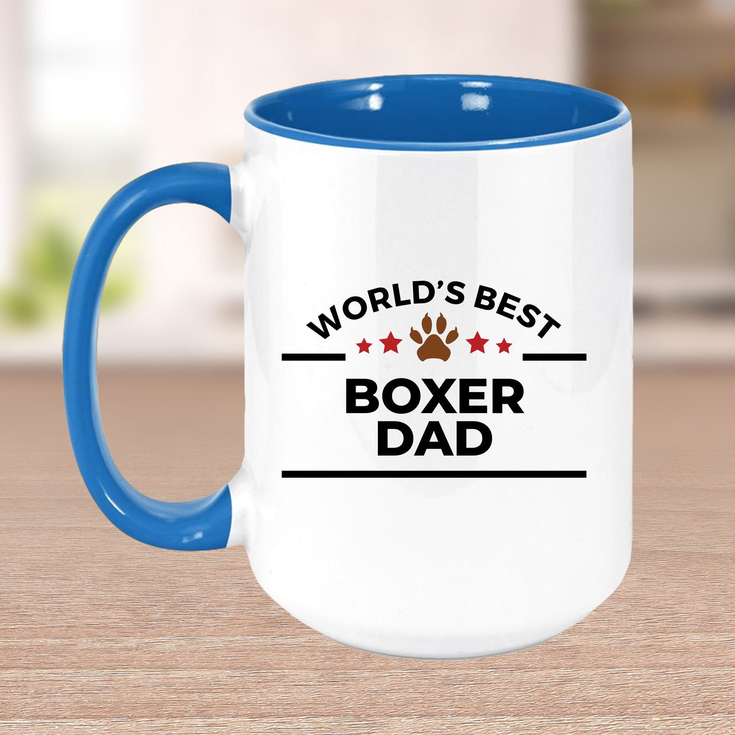 Boxer Dog Dad Ceramic Coffee Mug - Mallard Moon Gift Shop