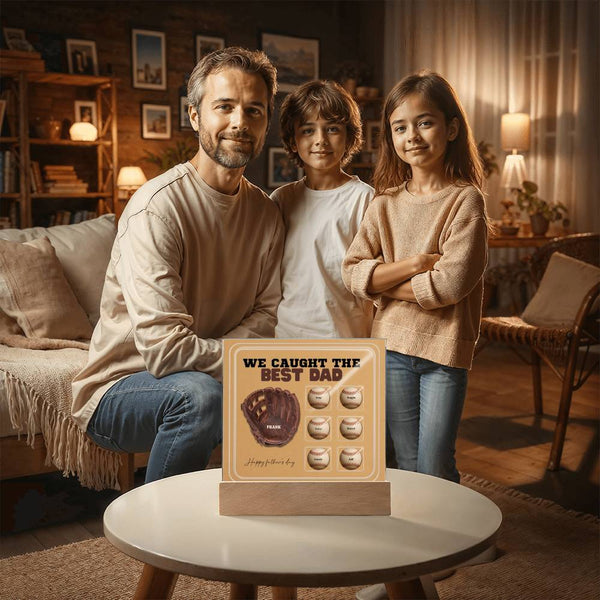 Best Dad Baseball Plaque - Mallard Moon Gift Shop