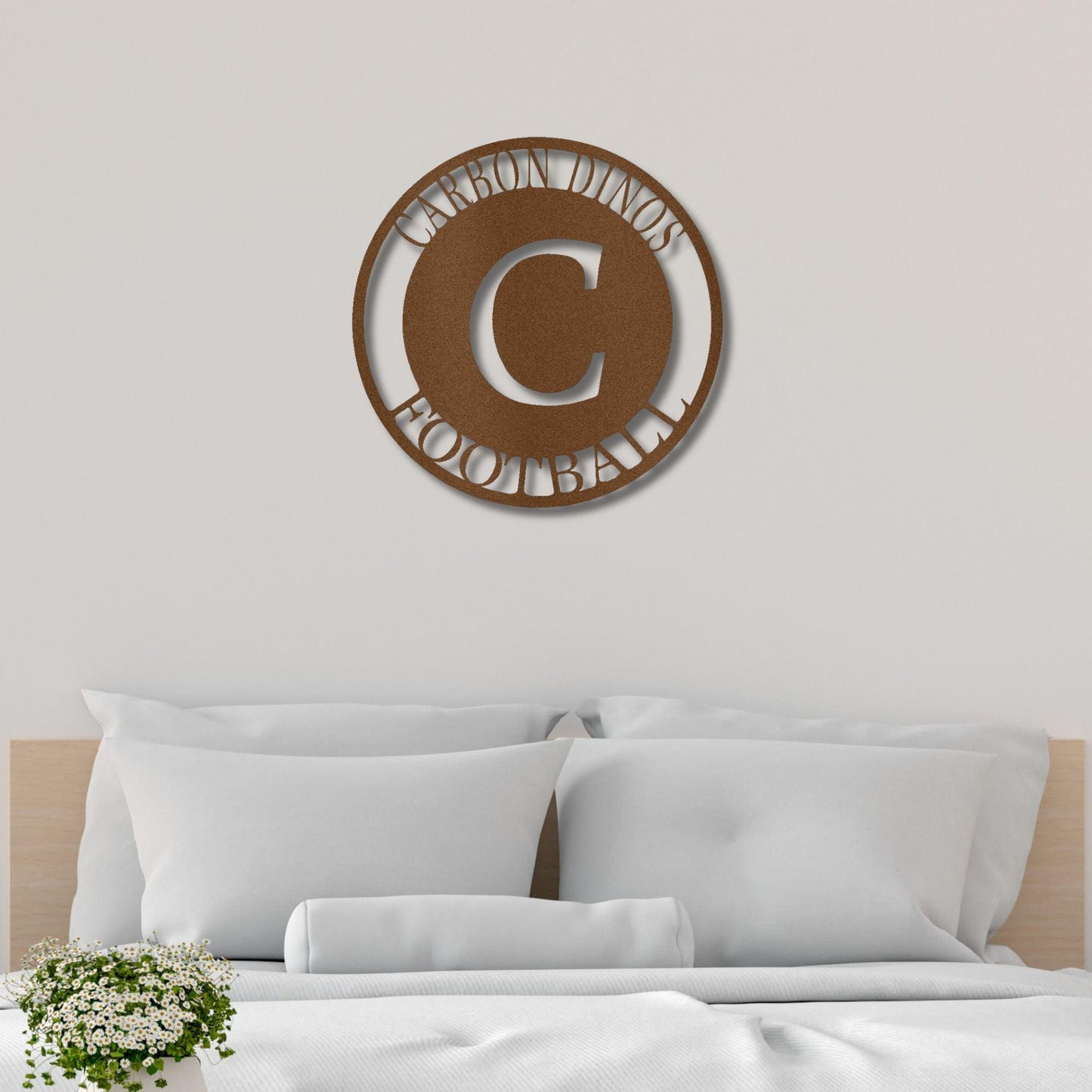 Initial Family Name Personalized Indoor Outdoor Steel Wall Sign Art - Mallard Moon Gift Shop