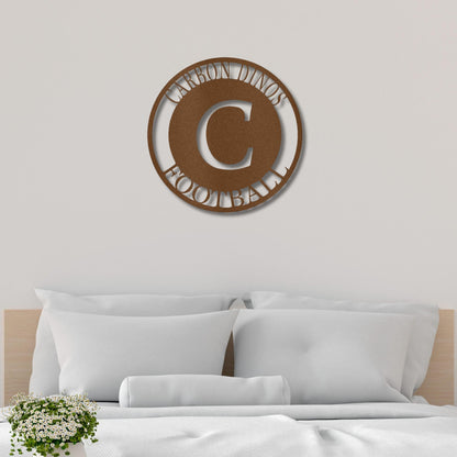 Initial Family Name Personalized Indoor Outdoor Steel Wall Sign Art - Mallard Moon Gift Shop