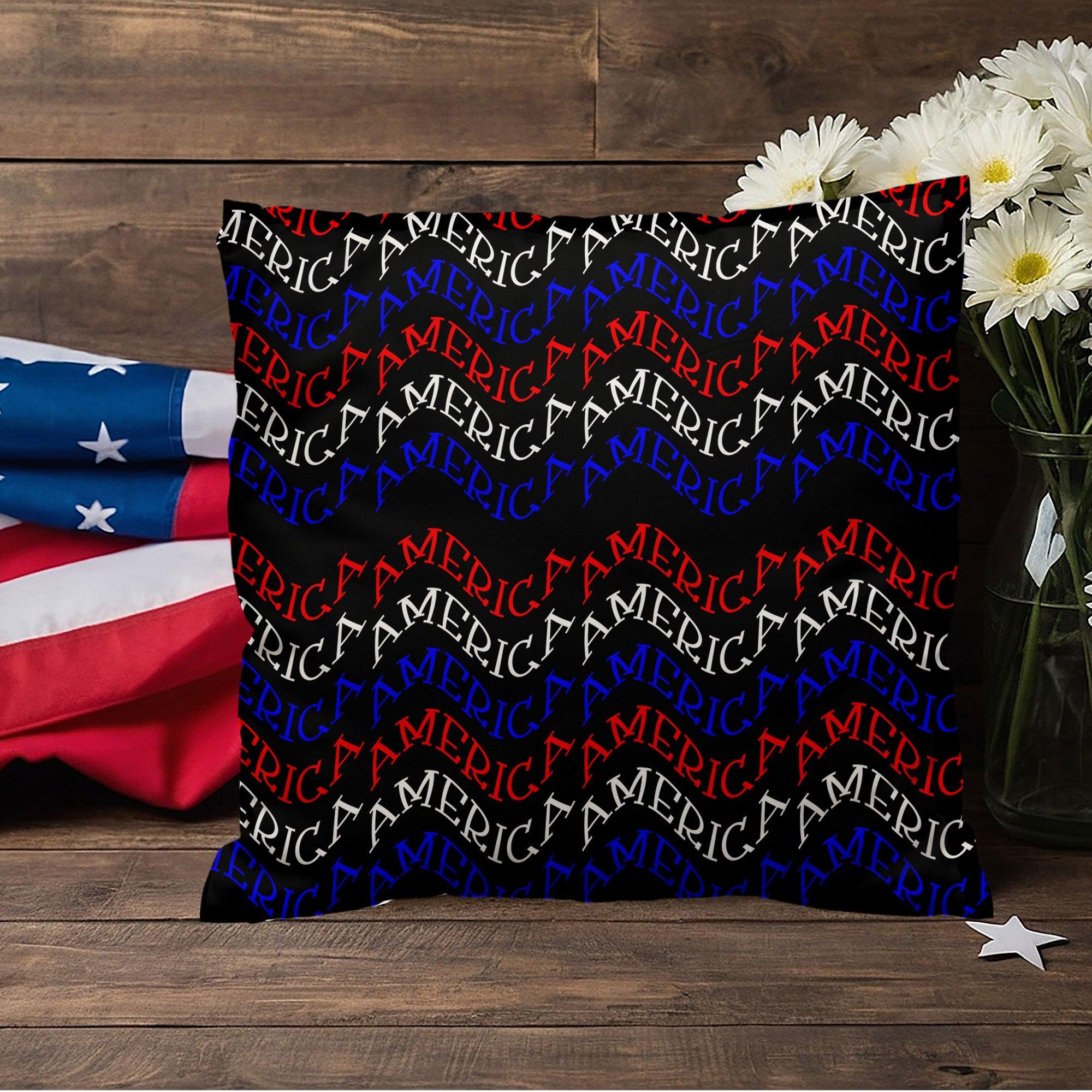 America Patriotic Home Decor Indoor-Outdoor Polyester Printed Pillow - Mallard Moon Gift Shop