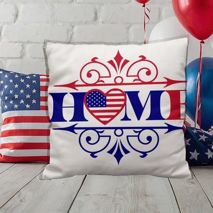 Home Patriotic Indoor-Outdoor Pillow - Mallard Moon Gift Shop