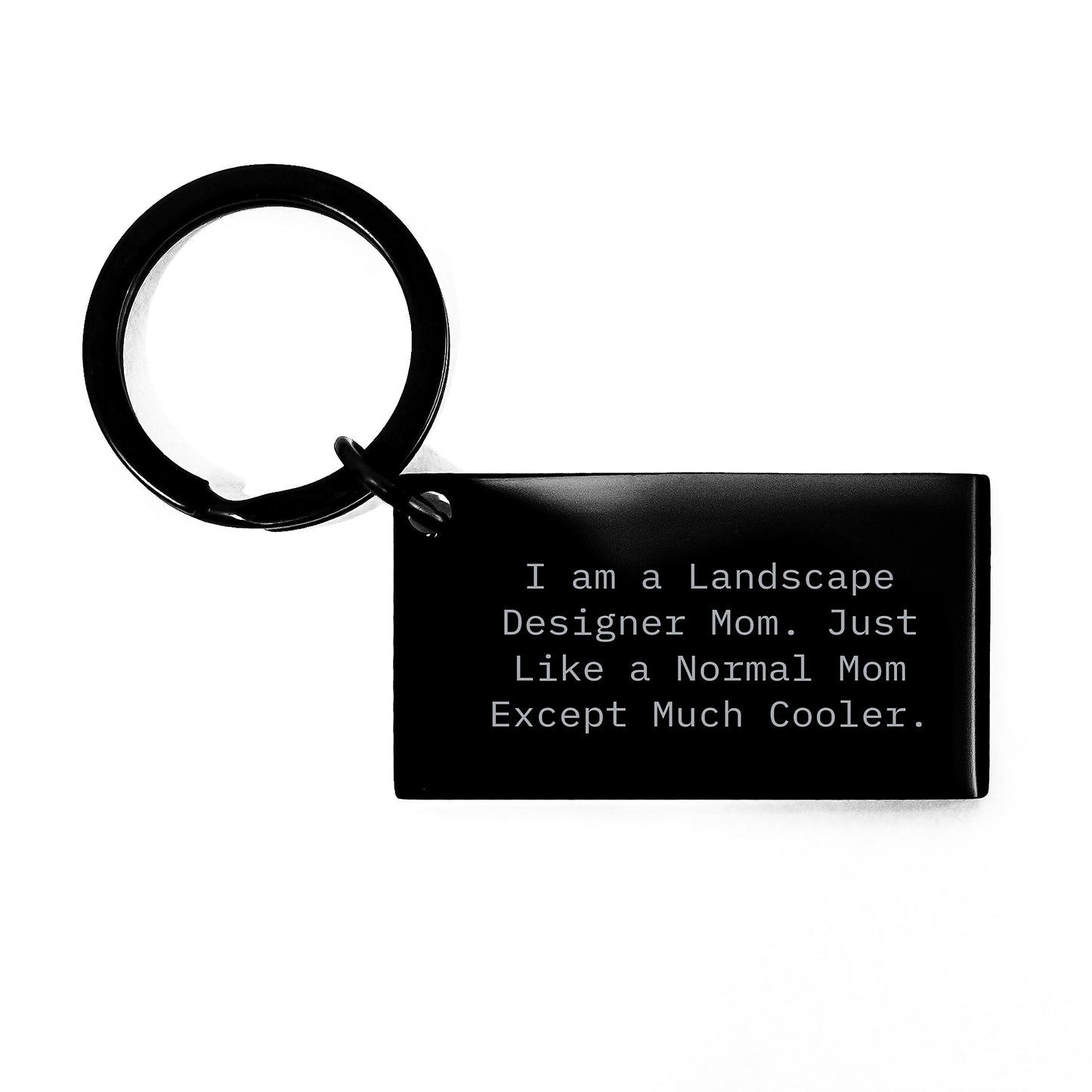 Funny Landscape Designer Keychain Gifts from Mom, Birthday Unique Gifts for Landscape Designers, Keychain Enthusiasts, 'I Am A Landscape Designer Mom' - Image 1