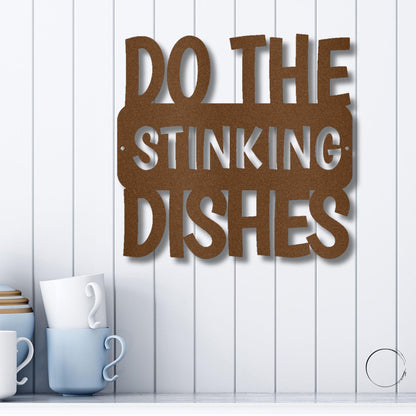 Do the Dishes Quote Indoor Outdoor Steel Wall Sign - Mallard Moon Gift Shop
