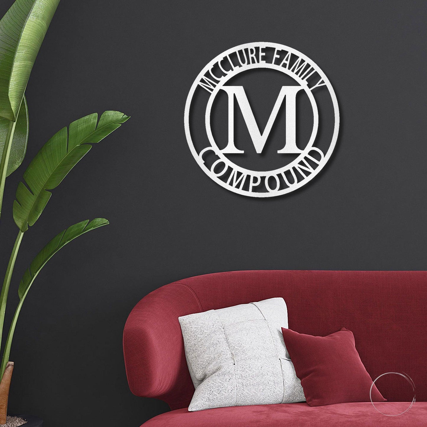 Letter Family Name Personalized Indoor Outdoor Steel Wall Sign Art - Mallard Moon Gift Shop