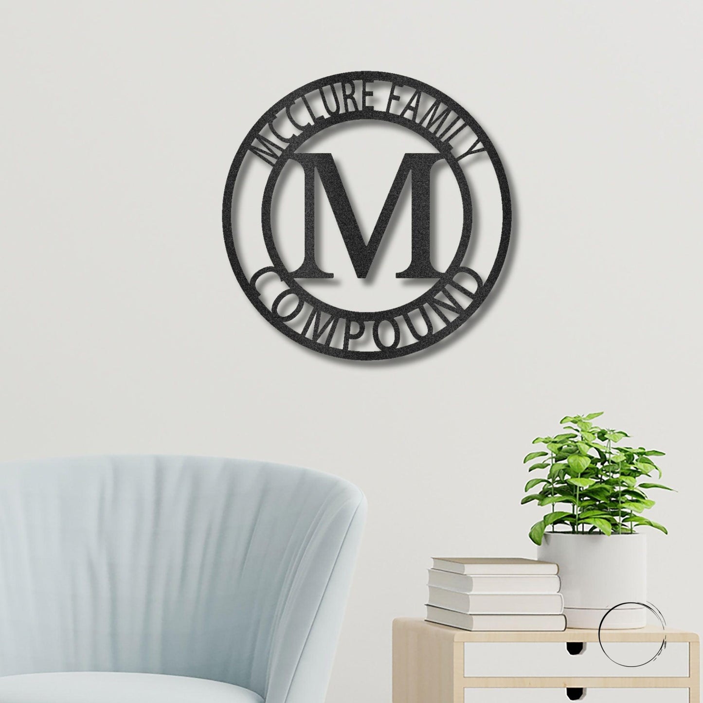 Letter Family Name Personalized Indoor Outdoor Steel Wall Sign Art - Mallard Moon Gift Shop