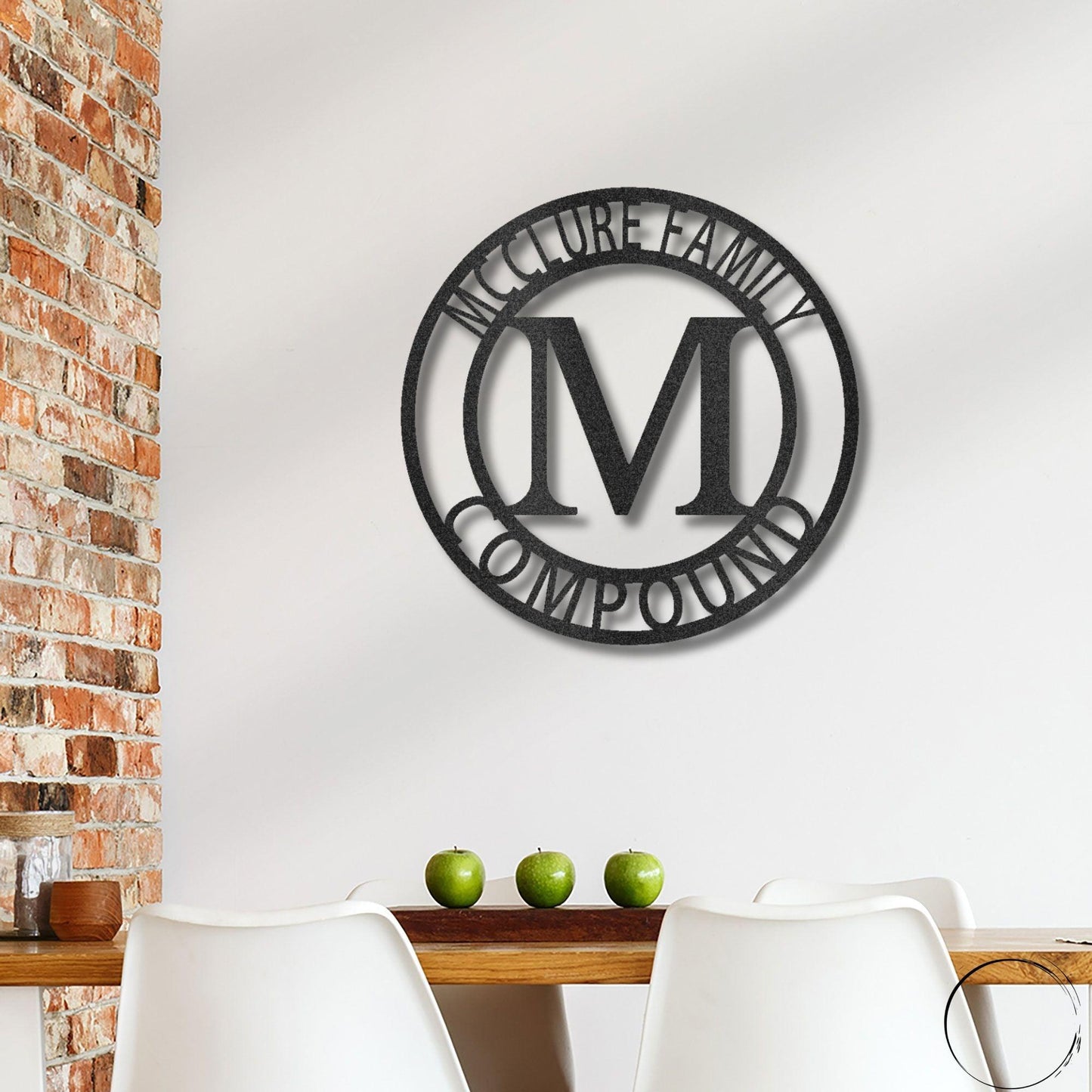 Letter Family Name Personalized Indoor Outdoor Steel Wall Sign Art - Mallard Moon Gift Shop