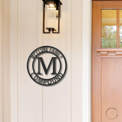 Letter Family Name Personalized Indoor Outdoor Steel Wall Sign Art - Mallard Moon Gift Shop