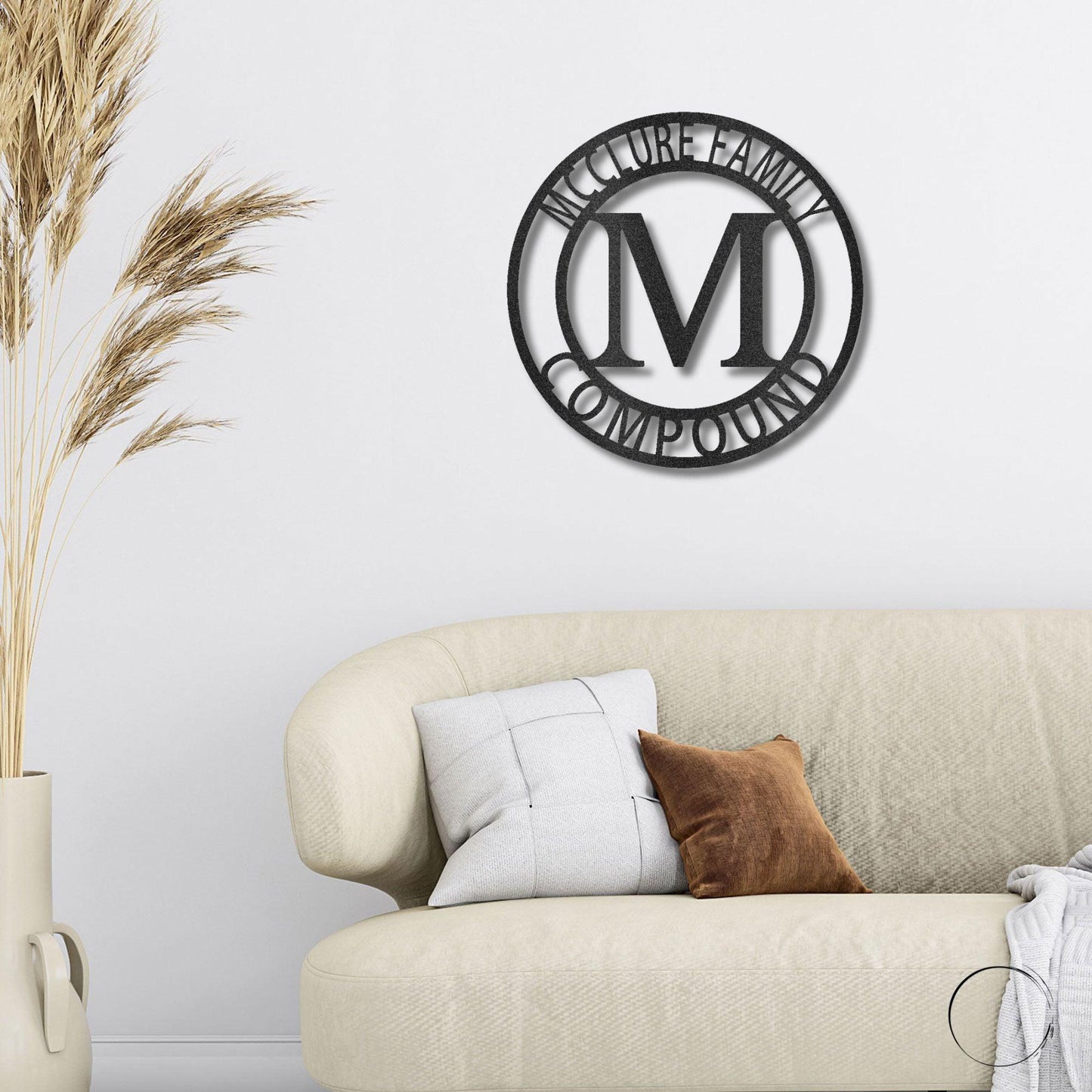 Letter Family Name Personalized Indoor Outdoor Steel Wall Sign Art - Mallard Moon Gift Shop