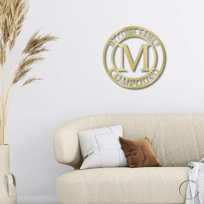 Letter Family Name Personalized Indoor Outdoor Steel Wall Sign Art - Mallard Moon Gift Shop