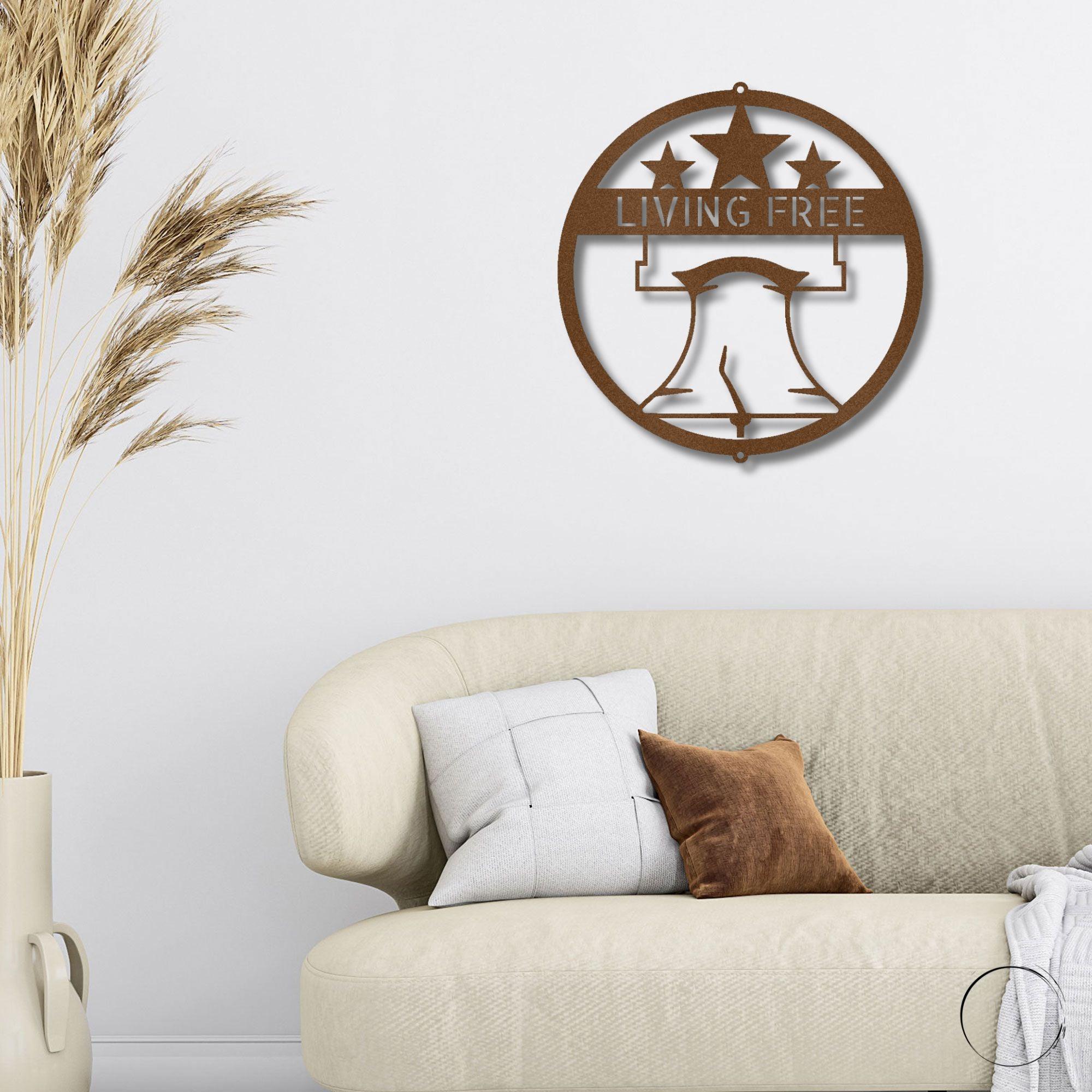 Liberty Bell Personalized Metal Art Wall Sign - Mallard Moon Gift Shop