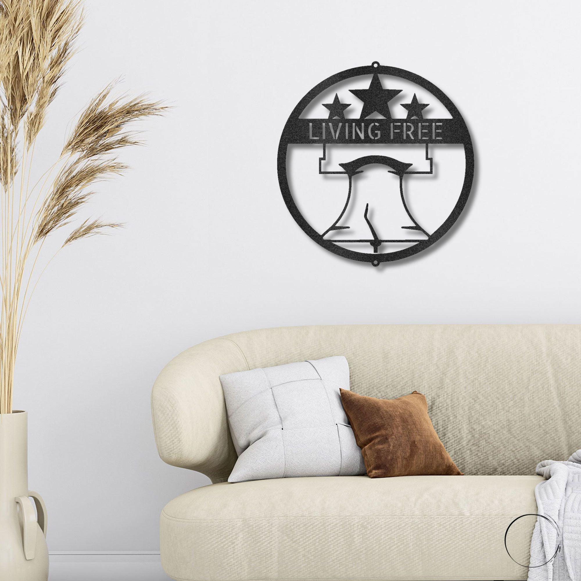 Liberty Bell Personalized Metal Art Wall Sign - Mallard Moon Gift Shop