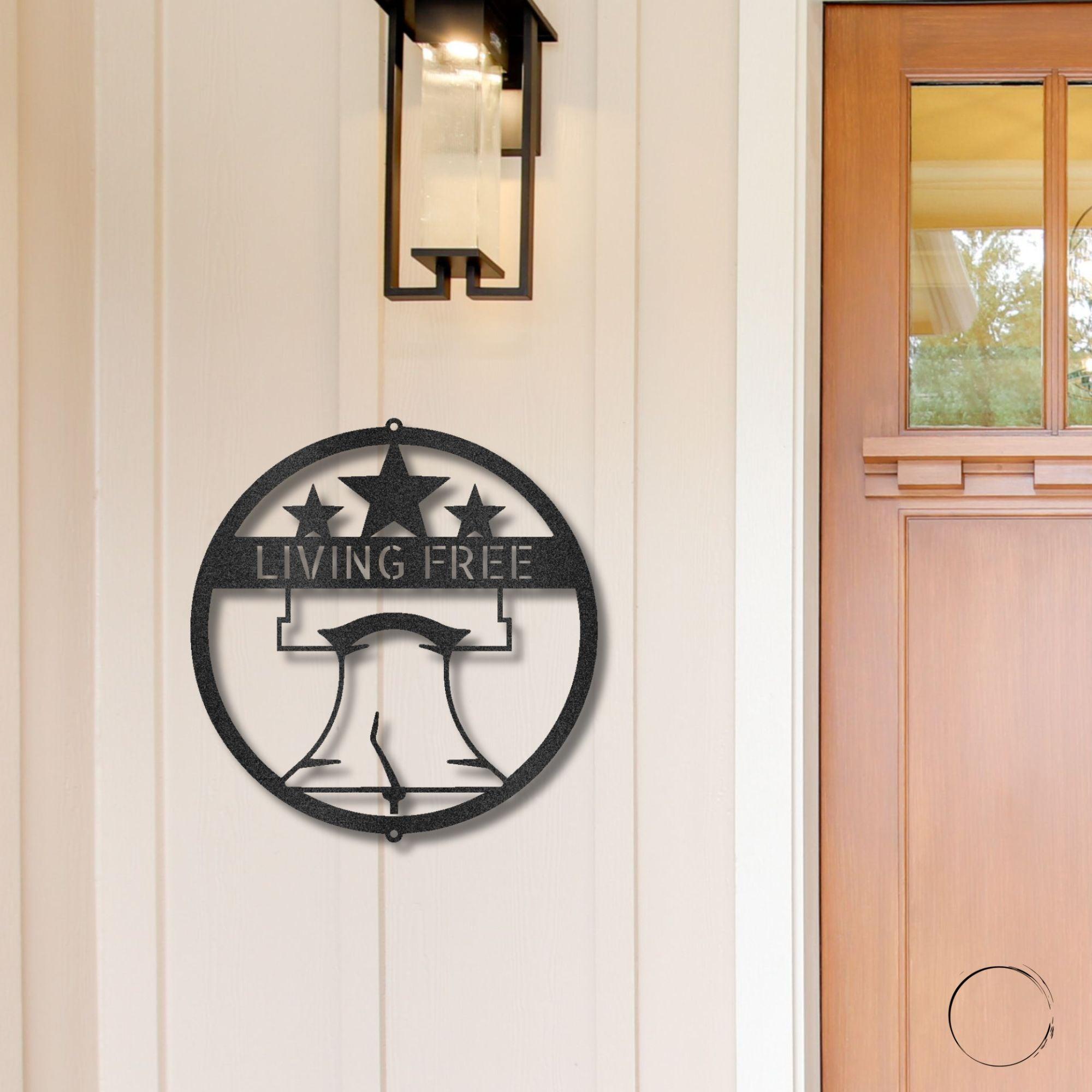 Liberty Bell Personalized Metal Art Wall Sign - Mallard Moon Gift Shop