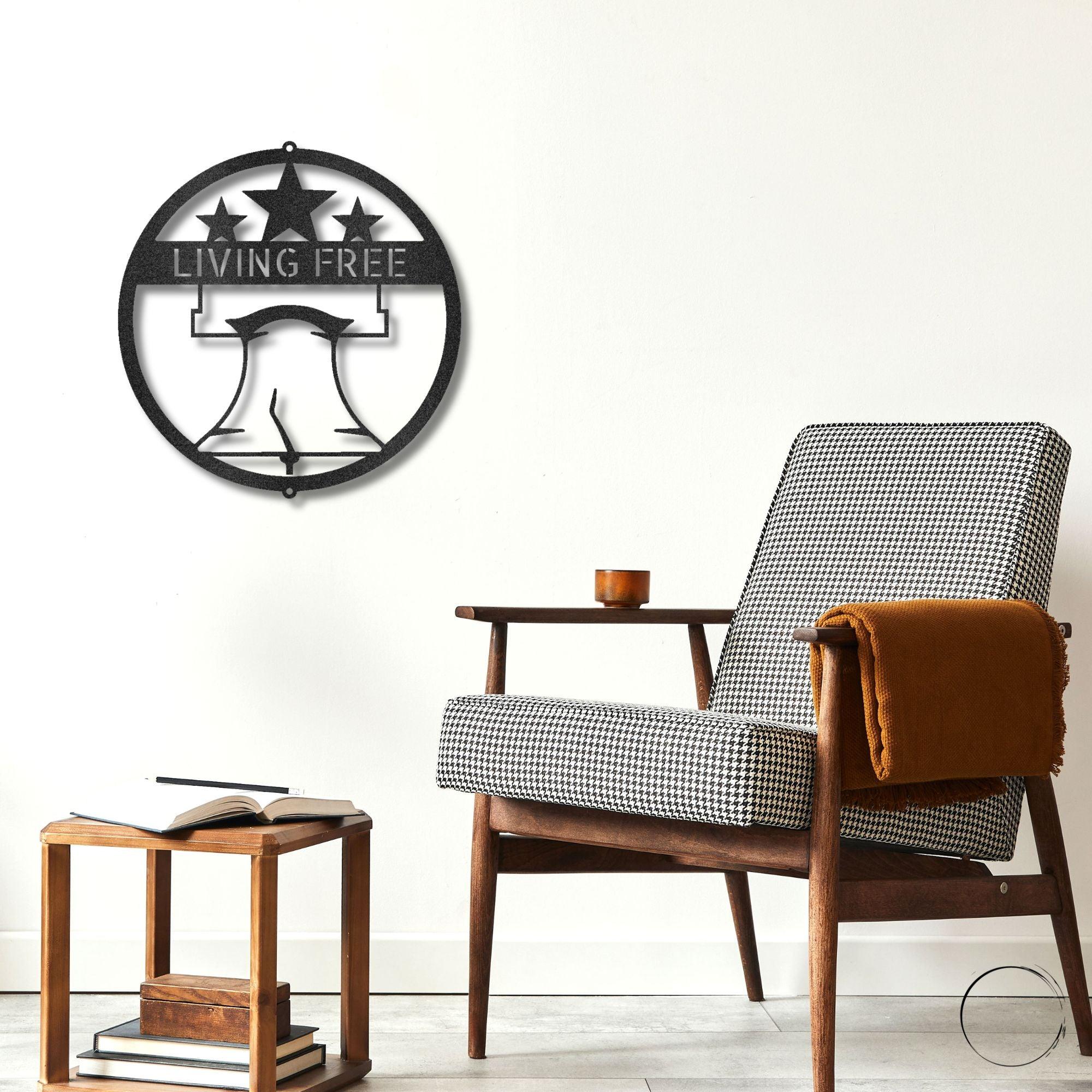 Liberty Bell Personalized Metal Art Wall Sign - Mallard Moon Gift Shop