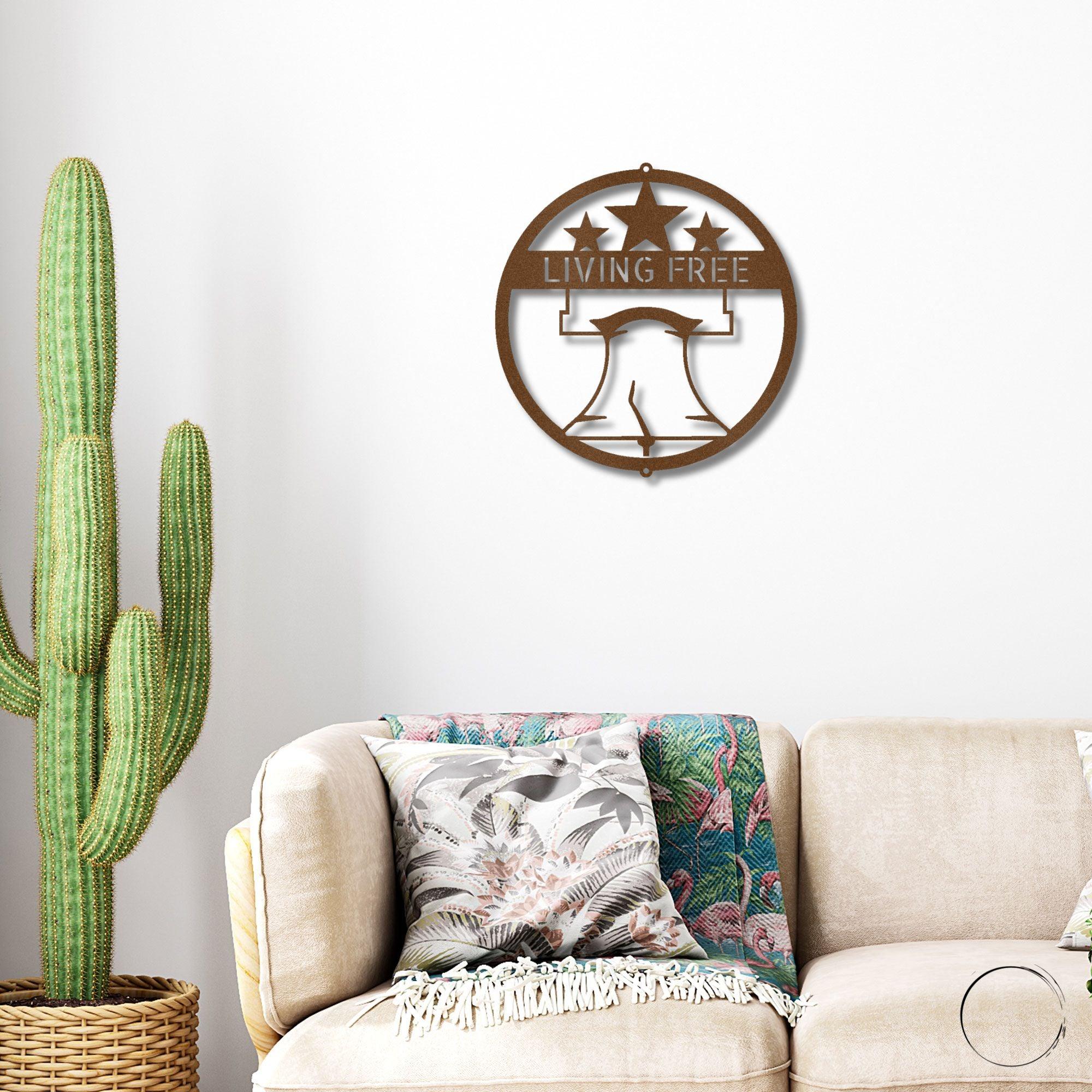 Liberty Bell Personalized Metal Art Wall Sign - Mallard Moon Gift Shop