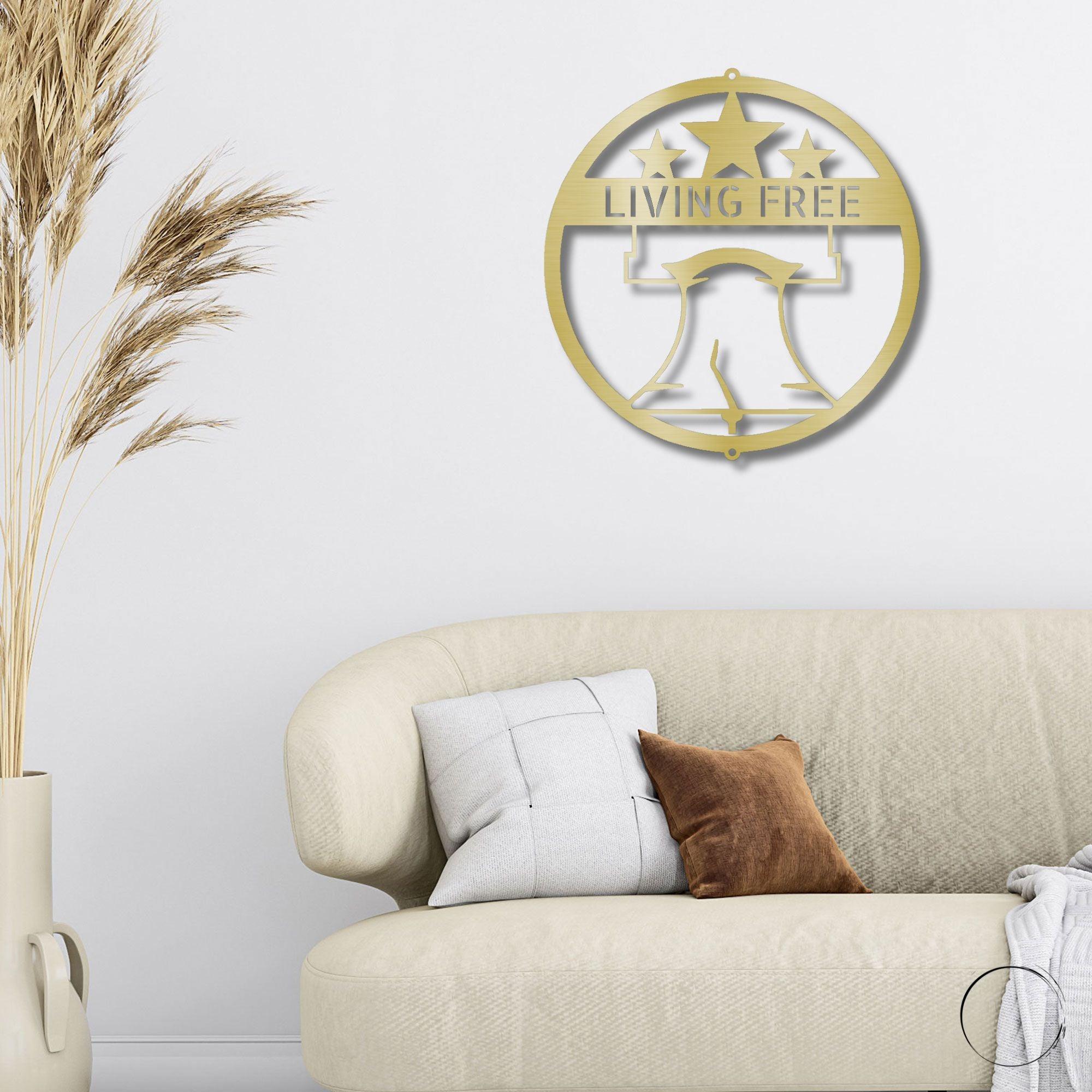 Liberty Bell Personalized Metal Art Wall Sign - Mallard Moon Gift Shop