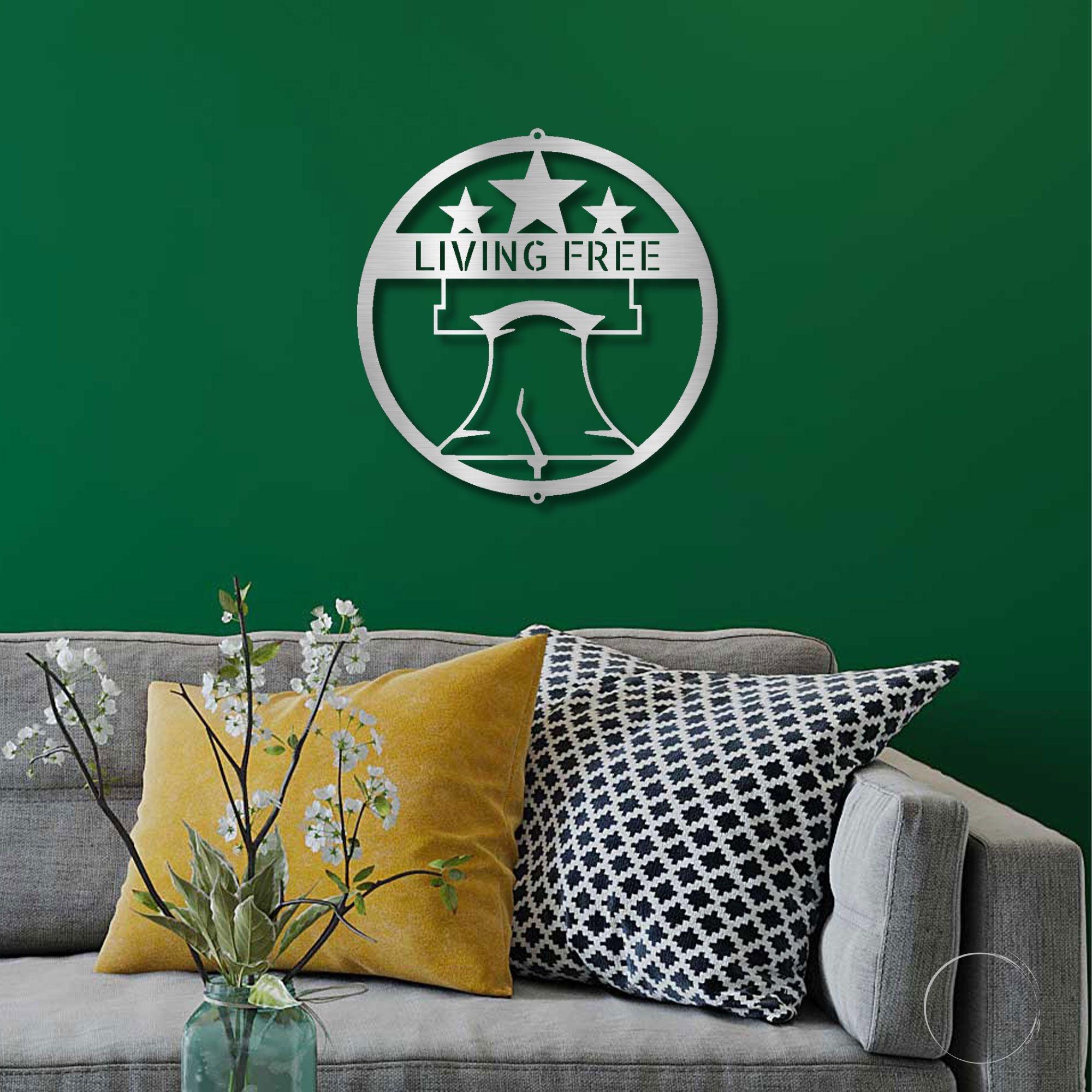 Liberty Bell Personalized Metal Art Wall Sign - Mallard Moon Gift Shop