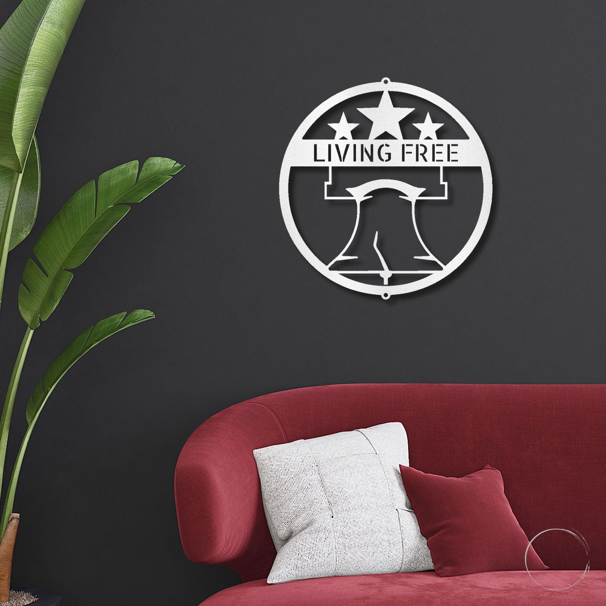 Liberty Bell Personalized Metal Art Wall Sign - Mallard Moon Gift Shop