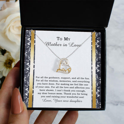 Mother-in-law Wedding Day Gift - One Of Your Own - Love Dancing Heart Pendant Necklace - Mallard Moon Gift Shop