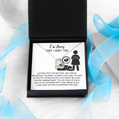 Apology Gift for Girlfriend, Wife, Soulmate - Sorry, Please Don't Stop Talking - Love Dancing Heart Pendant Necklace - Mallard Moon