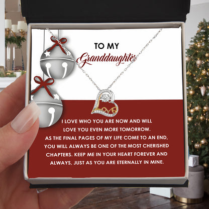 Gift for Granddaughter - To An End - Love Dancing Heart Pendant Necklace - Mallard Moon