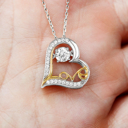 Apology Gift for Girlfriend, Wife, Soulmate - Sorry, From Now On - Love Dancing Heart Pendant Necklace - Mallard Moon Gift Shop