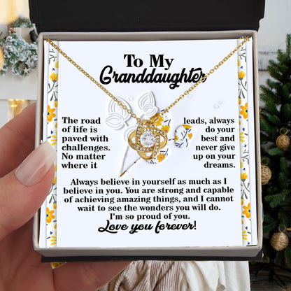 Gift for Granddaughter - On Your Dreams - Love Knot Pendant Necklace - Mallard Moon