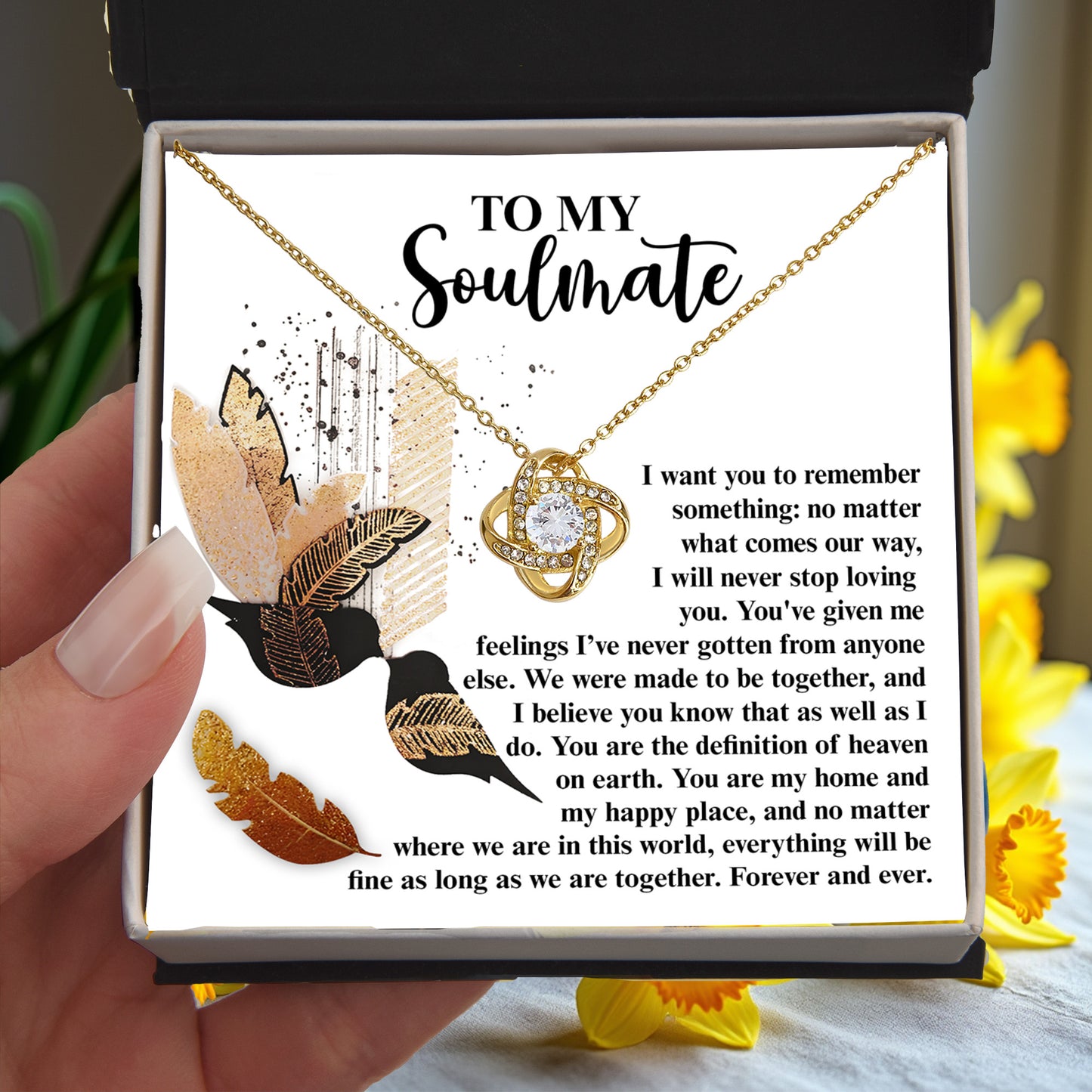 Gift for Soulmate - Given Me Feelings - Love Knot Pendant Necklace - Mallard Moon