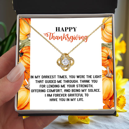 Gift for Thanksgiving - Guided Me Through - Love Knot Pendant Necklace - Mallard Moon