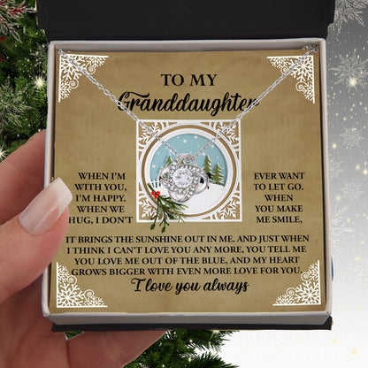 Gift for Granddaughter - Grows Bigger - Love Knot Pendant Necklace - Mallard Moon