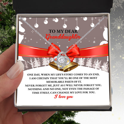 Gift for Granddaughter - Most Memorable Parts of My Life Story - Love Knot Pendant Necklace - Mallard Moon