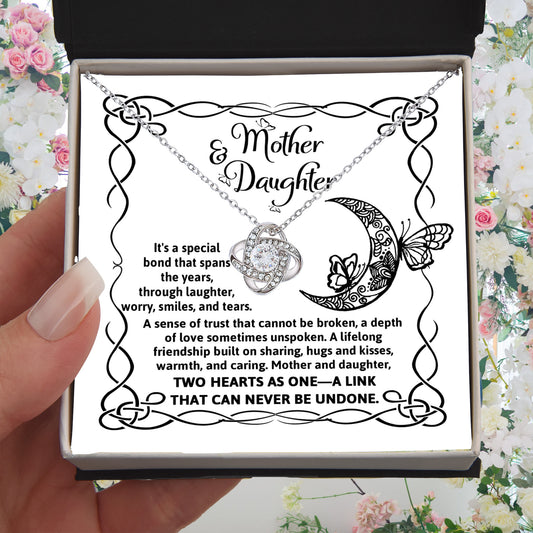 Mother and Daughter - A Special Bond Love Knot Pendant Necklace - Mallard Moon
