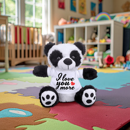 Love You More - Plush Lamb, Panda, or Teddy Bear with Tee Shirt Romantic Gift for Sweetheart - Mallard Moon Gift Shop