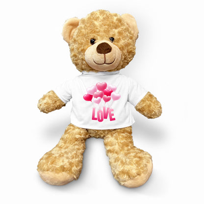 Love is in the Air - Plush Lamb, Panda, or Teddy Bear with Tee Shirt - Mallard Moon Gift Shop