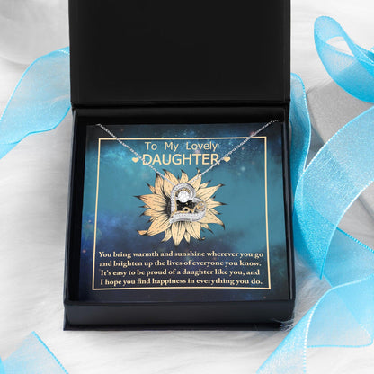 Daughter Gift for Birthday, Christmas, Graduation - Proud Of You - Love Dancing Heart Pendant Necklace - Mallard Moon Gift Shop