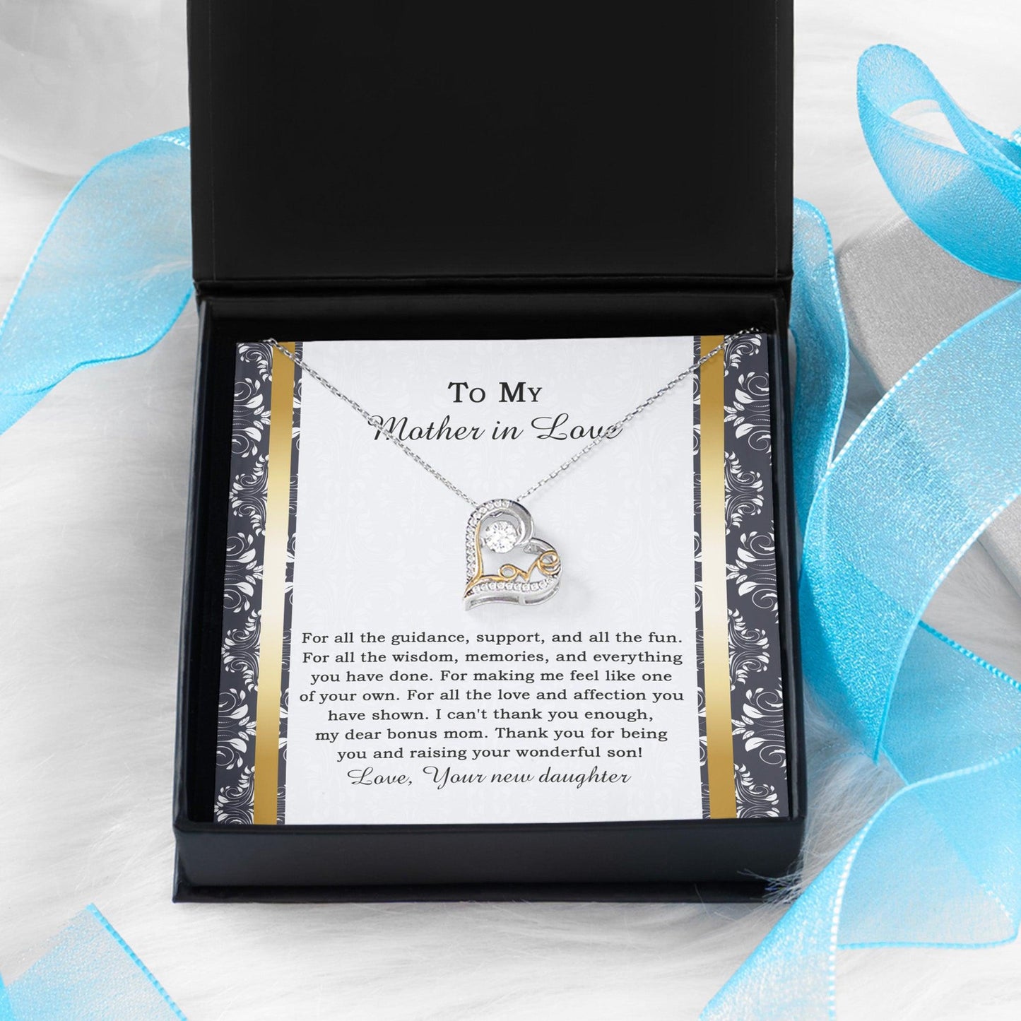 Mother-in-law Wedding Day Gift - One Of Your Own - Love Dancing Heart Pendant Necklace - Mallard Moon Gift Shop