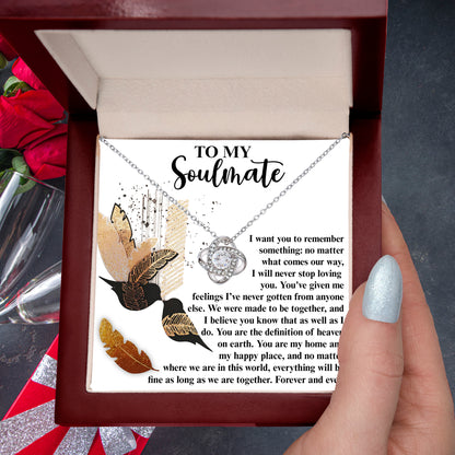 Gift for Soulmate - Given Me Feelings - Love Knot Pendant Necklace - Mallard Moon