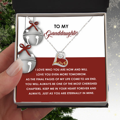 Gift for Granddaughter - To An End - Love Dancing Heart Pendant Necklace - Mallard Moon