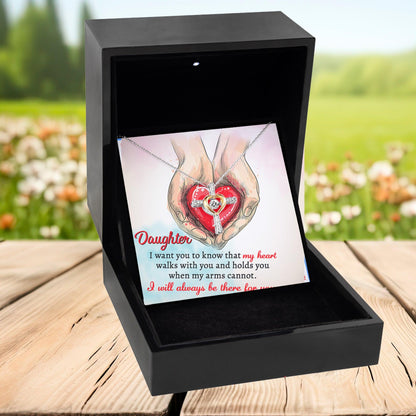 Gift for Daughter- I Will Always Be There Cross Pendant Necklace - Mallard Moon Gift Shop