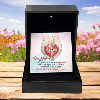 Gift for Daughter- I Will Always Be There Cross Pendant Necklace - Mallard Moon Gift Shop